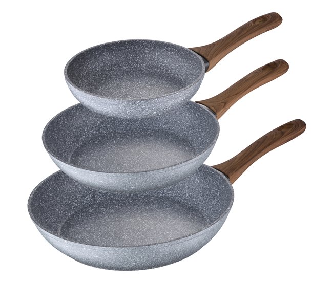 Conjunto 3 frigideiras Cinza