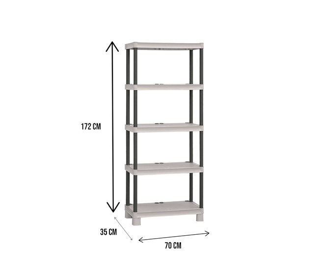 Armário de exterior em PVC Cinza
