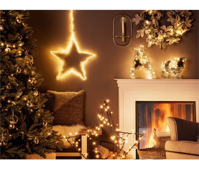 Beliani Decoração LED ENODAK Cinza