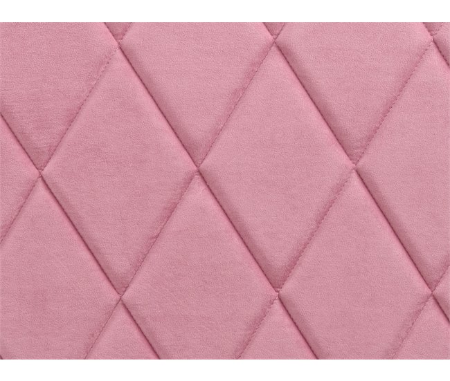 Beliani Cama com estrado Veludo ROCHEFORT 190x214 Rosa