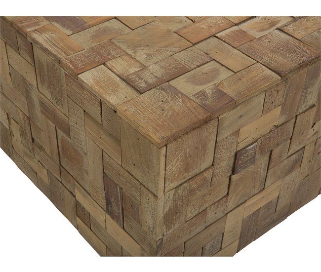 Beliani Mesa de centro GAMETI 80x80 Castanho