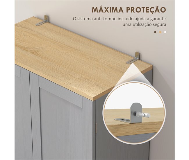 Armário de Cozinha 40 HOMCOM, casa - cozinha Cinza