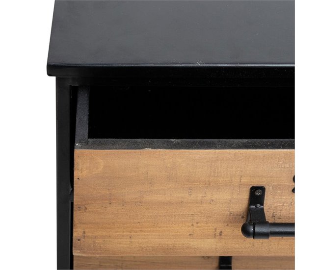 WELL HOME - Gaveta para arquivos com decoração retrô Preto