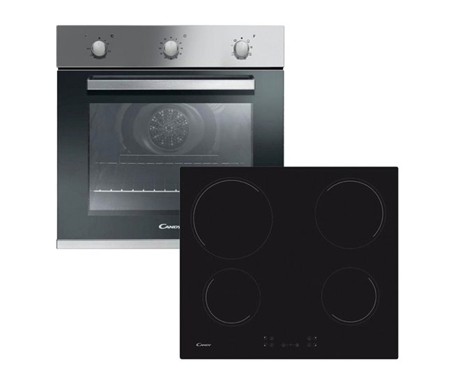 Conjunto forno e placa vitroceramica CANDY PCI27XCH64CCBS Preto/ Inox