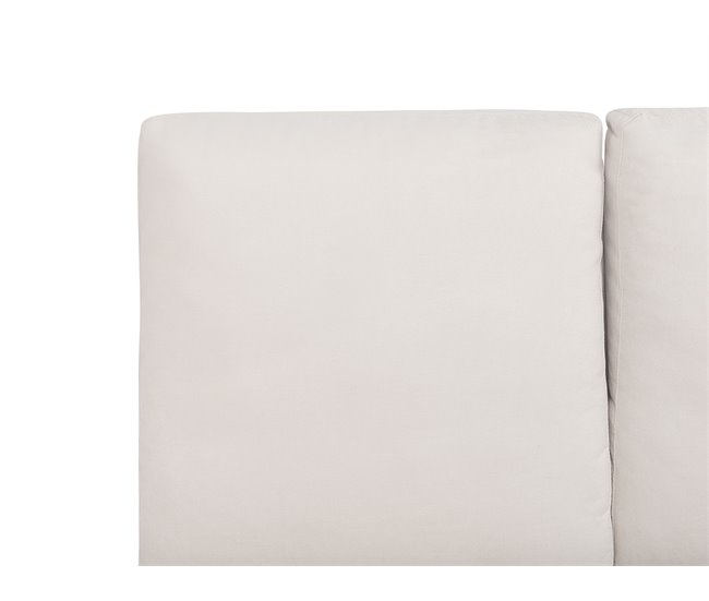 Beliani Cama com estrado Chenille MELLE 175x240 Bege