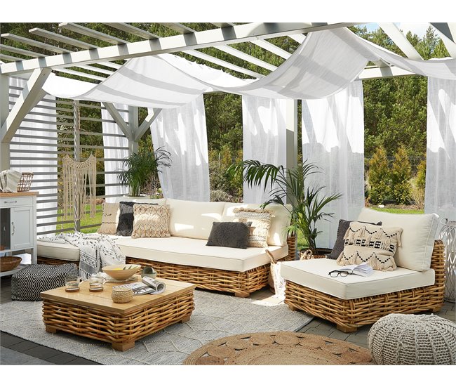 Beliani Conjunto lounge VARALLO Dourado