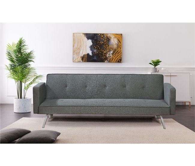 Sofá-cama Aveli Cinza Escuro
