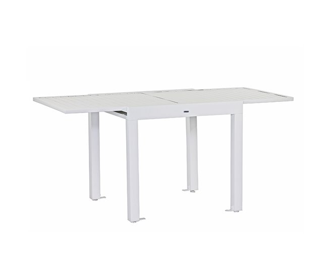 Mesa extensível de alumínio para jardim Lipari 82x82 Branco