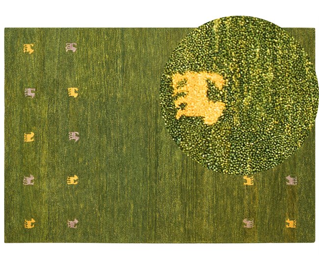 Beliani Pelos curtos YULAFI 160x230 Verde