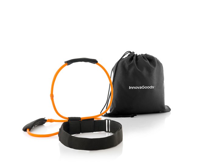 Cinto com Elásticos de Resistência para Glúteos e Guia de Exercícios Laranja