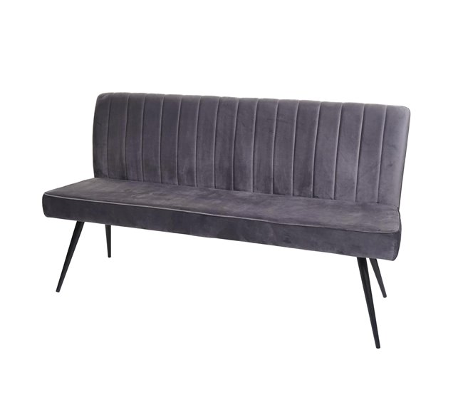 Banco estofado para sala de jantar com encosto em