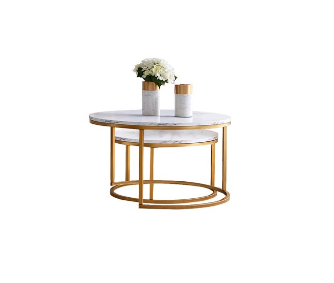 Mesa de centro, mesa de sala, mesa de sofá. 80x60 Branco