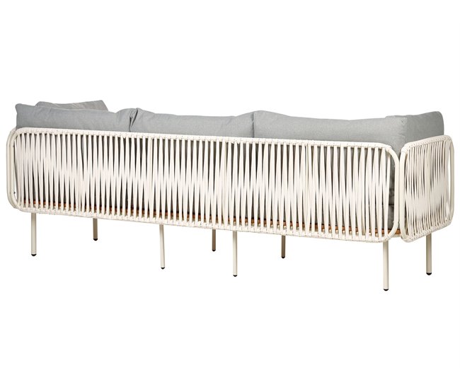 Beliani Conjunto lounge SENISE Cinza