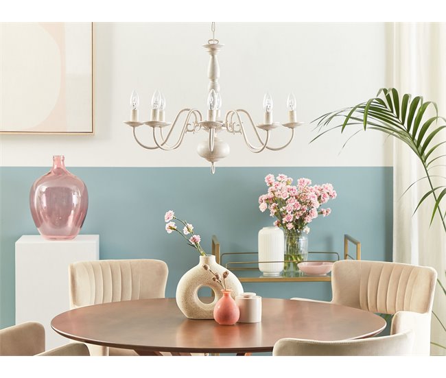 Beliani Lustre BRITHON Branco/ Bege