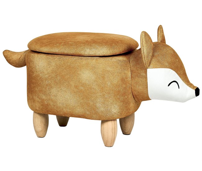 Beliani Puf animal FOX Laranja