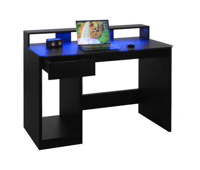 Secretária gaming ROCKET cor preto Preto