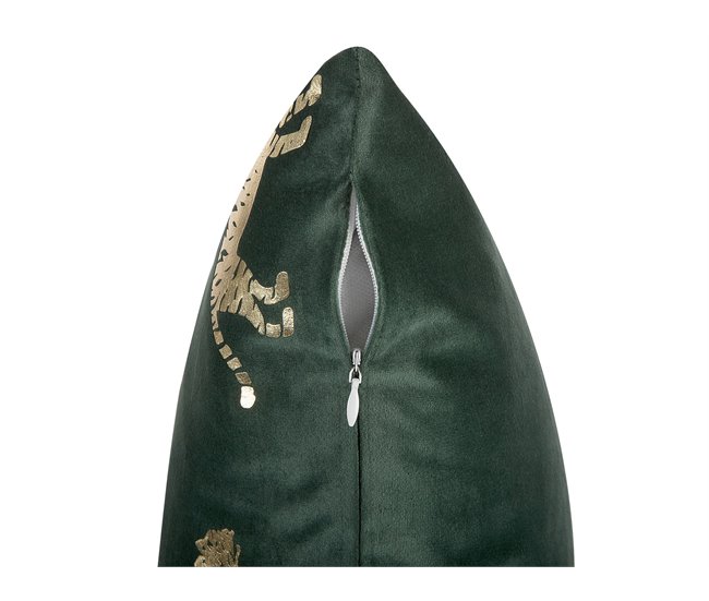 Beliani Almofada decorativa BLUEBELL 45x45 Verde Escuro