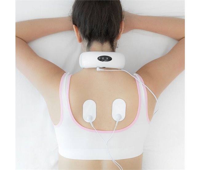 Aparelho de Massagem Eletromagnética para Pescoço e Costas Wellness Care Branco