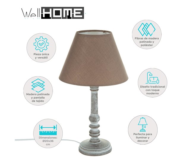 WELL HOME - Candeeiro de mesa de madeira Madeira