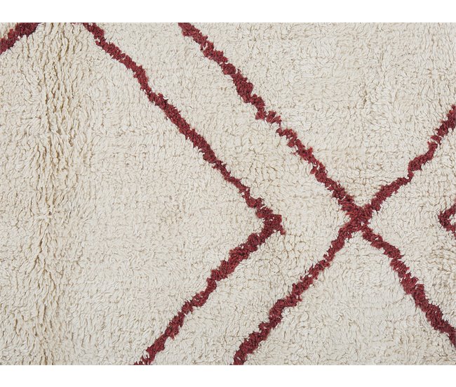 Beliani Pelos curtos KENITRA 160x230 Branco/ Bege