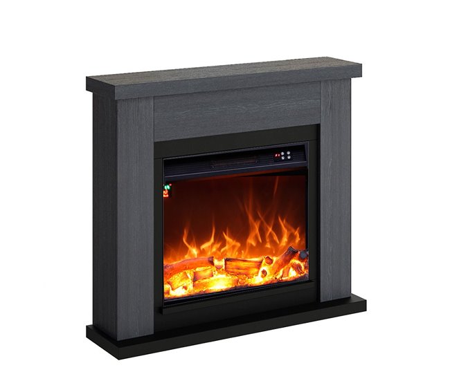 Lareira De Parede 1500w Caminetto Fuego Paolo Cinza