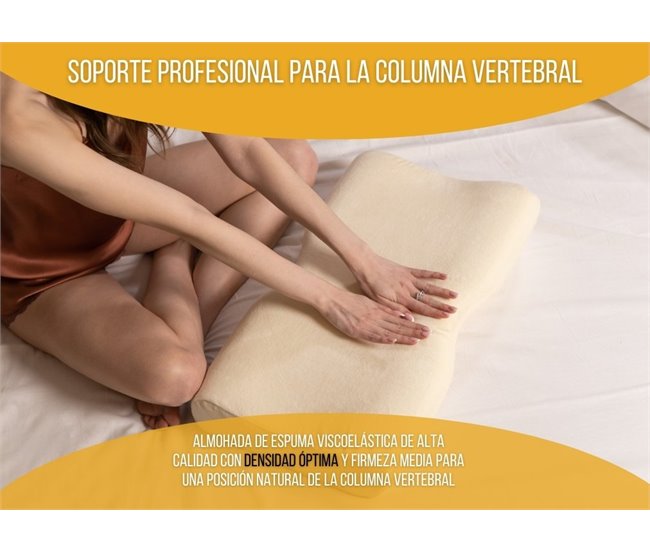 Almofada Ergonômica Cervical DUO com Fronha de Bambu Branco