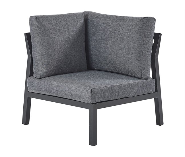 Beliani Conjunto lounge VIZZINI Cinza Escuro