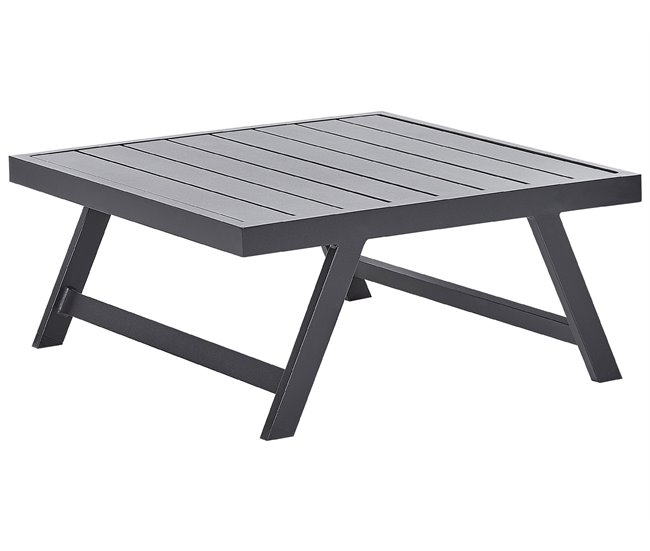 Beliani Conjunto lounge COCCORINO Cinza Escuro