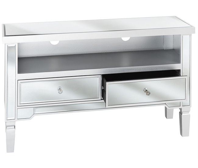 Beliani Mesa de TV NICEA 100 Cinza