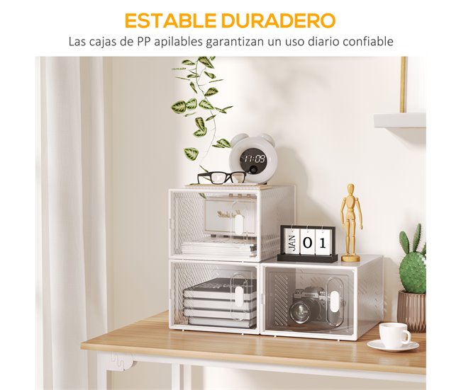 Armário Modular PP HOMCOM, casa - móveis de armazenamento 28 Branco