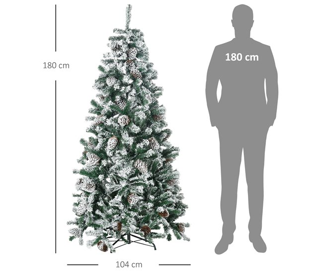 Árvore de Natal HOMCOM 830-751V01GN Verde