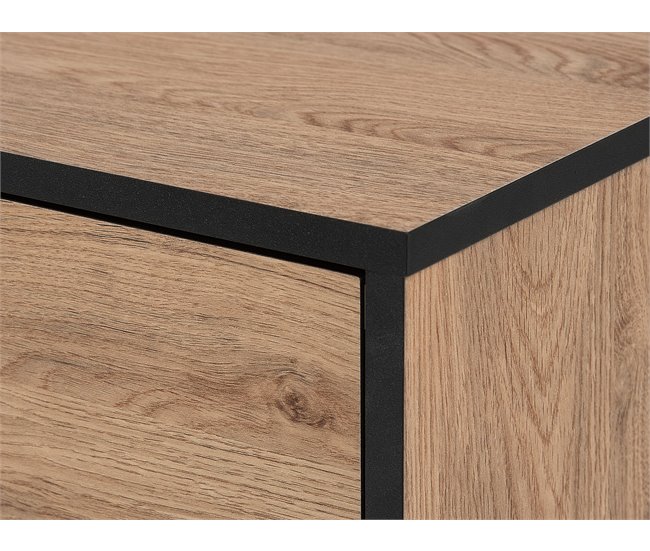 Beliani Mesa de TV HALSTON 120 Castanho