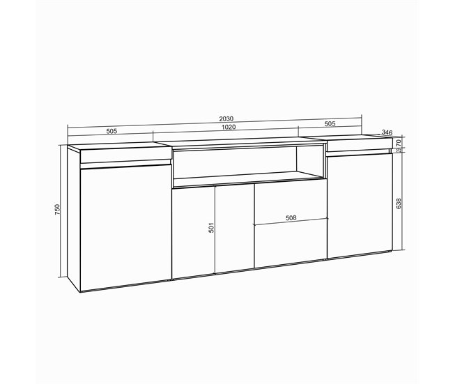 Aparadores para sala 35 Bege