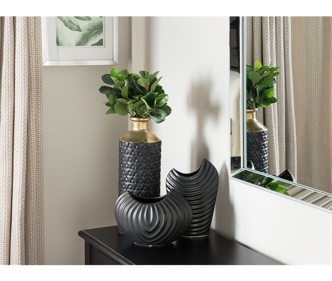 Beliani Jarrón decorativo ARSIN Preto