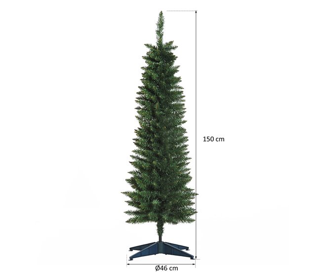 Árvore de Natal Metal, PVC, Plástico HOMCOM, casa - natal Verde