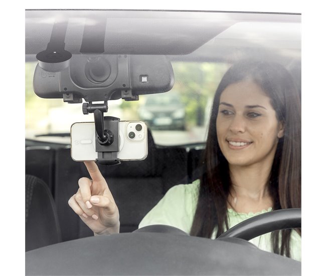 Suporte de Smartphone para o Espelho Retrovisor Preto