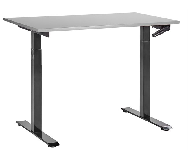 Beliani Escritorio de altura regulable manual DESTINES 120x72 Branco