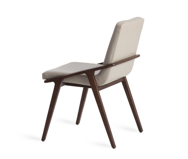 ANGEL CERDA Cadeira em pele ecológica vison Nogal