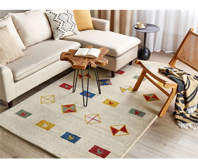 Beliani Entrelaçado MISINLI 140x200 Bege
