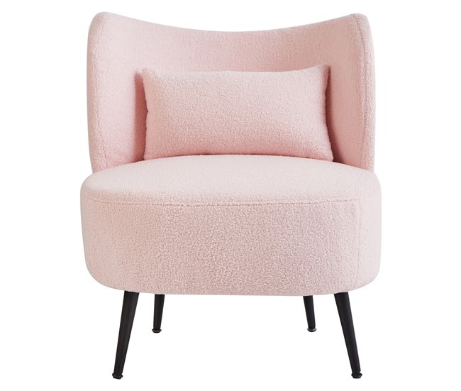 Beliani Poltrona OTSBY II Rosa Talco