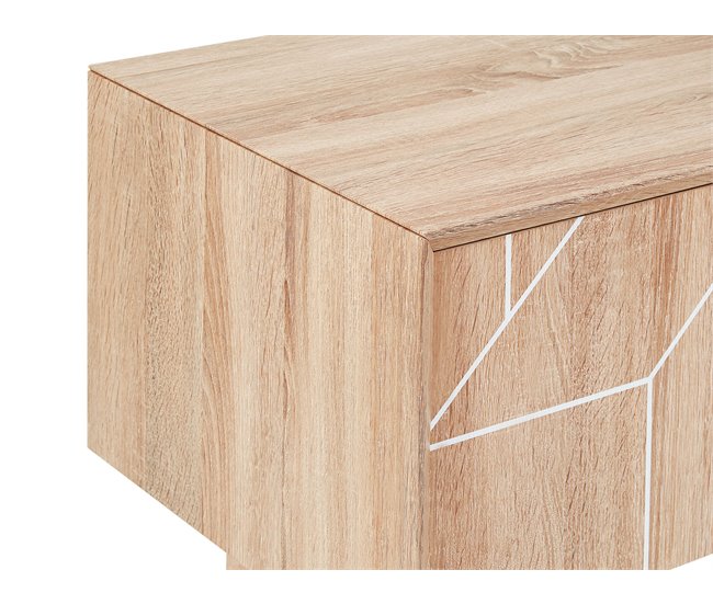 Beliani Mesa de TV FRANKLIN 150 Castanho