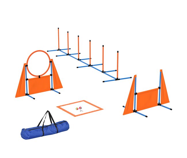 Conjunto de Treino e Agilidade ABS, PE, Tecido Oxford PawHut Laranja