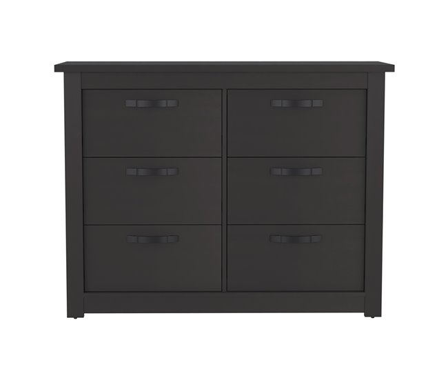 Bolsa de estudos dupla com 6 gavetas Preto