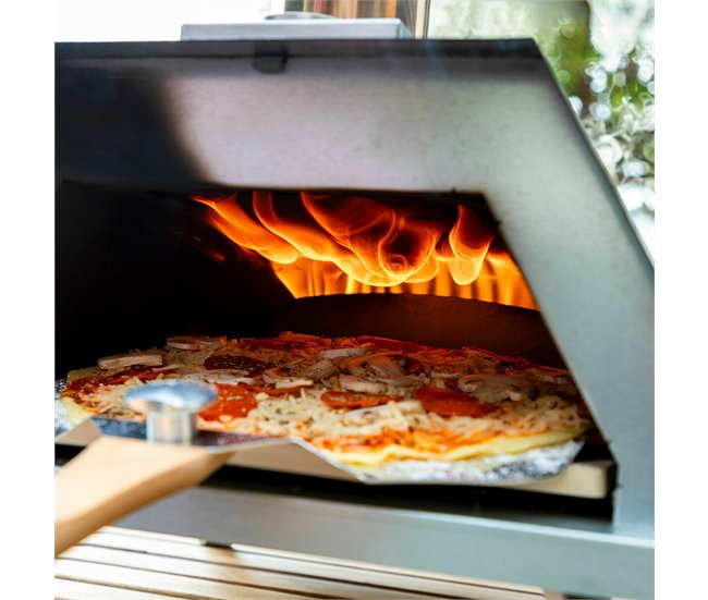 Forno de Pellets para Pizza com Acessórios Preto