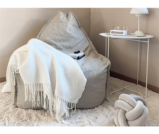 Beliani Almofada decorativa MALNI 30x30 Cinza