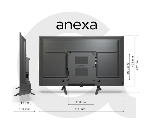 Televisor Smart TV 32 polegadas - anexa SMART32C01HGQ Preto