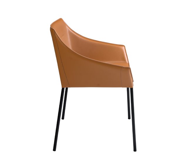 ANGEL CERDA Cadeira de couro sintético castanho Castanho