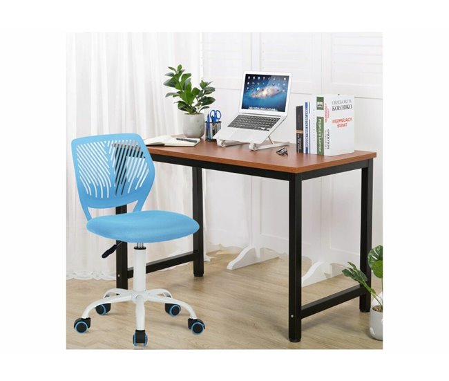 Cadeira de mesa infantil CARNATION com rodas Azul