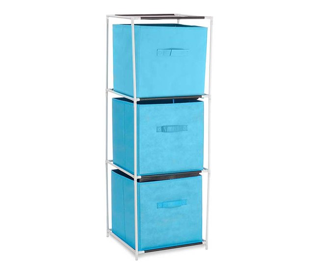 Prateleira 3 gavetas coleção KIPIT 102 Azul