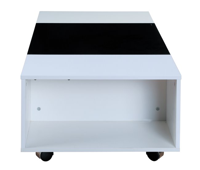 Mesa de centro elevável branco SAM Branco/ Preto